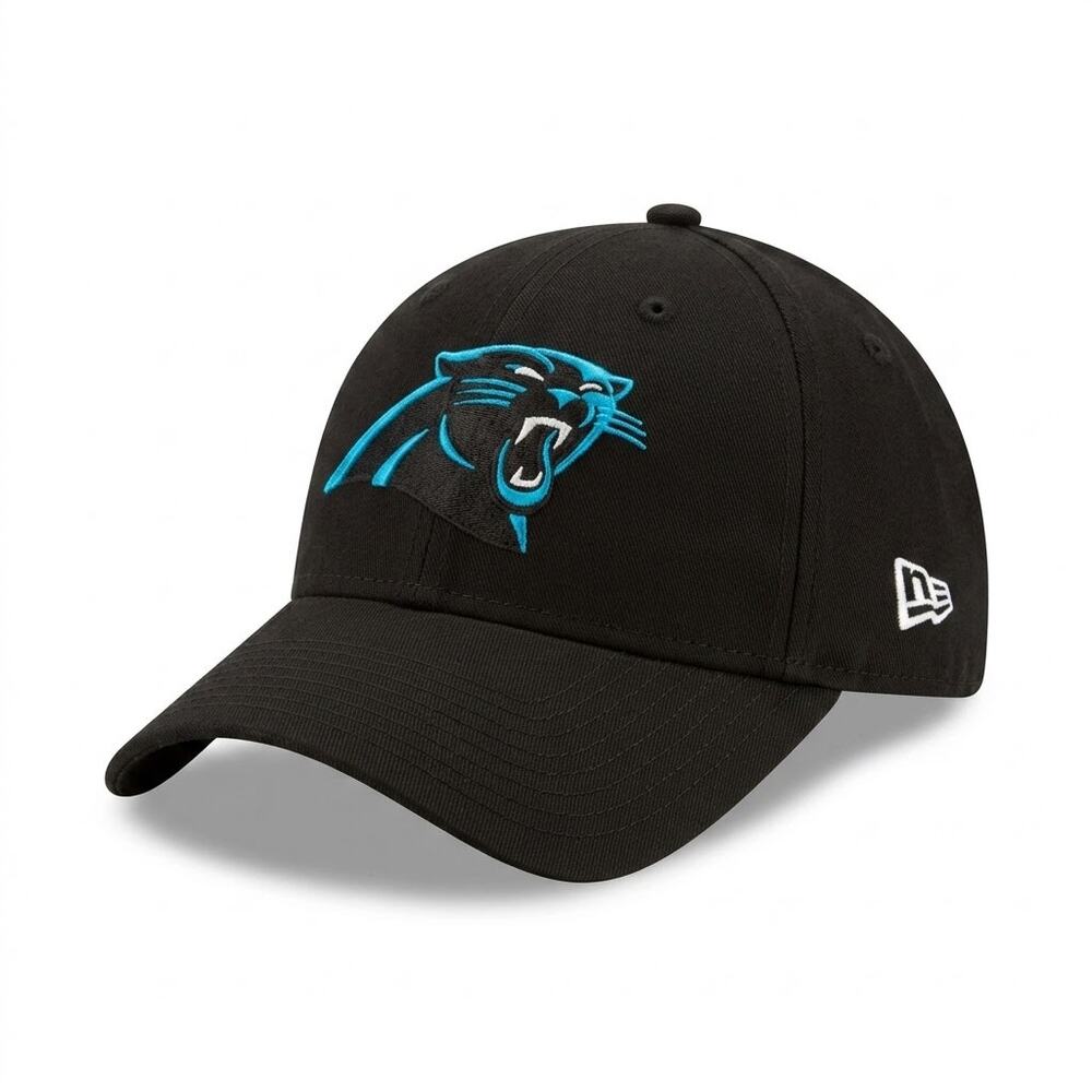 New Era Carolina Panthers 39Thirty NFL Black Hat Stretch Mens Size Medium Large